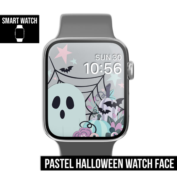 WATCH FACE | Pastel Halloween - Smart Watch Face Wallpaper - Planner and Paper WATCH FACE | Pastel Halloween - Smart Watch Face Wallpaper - Planner and Paper