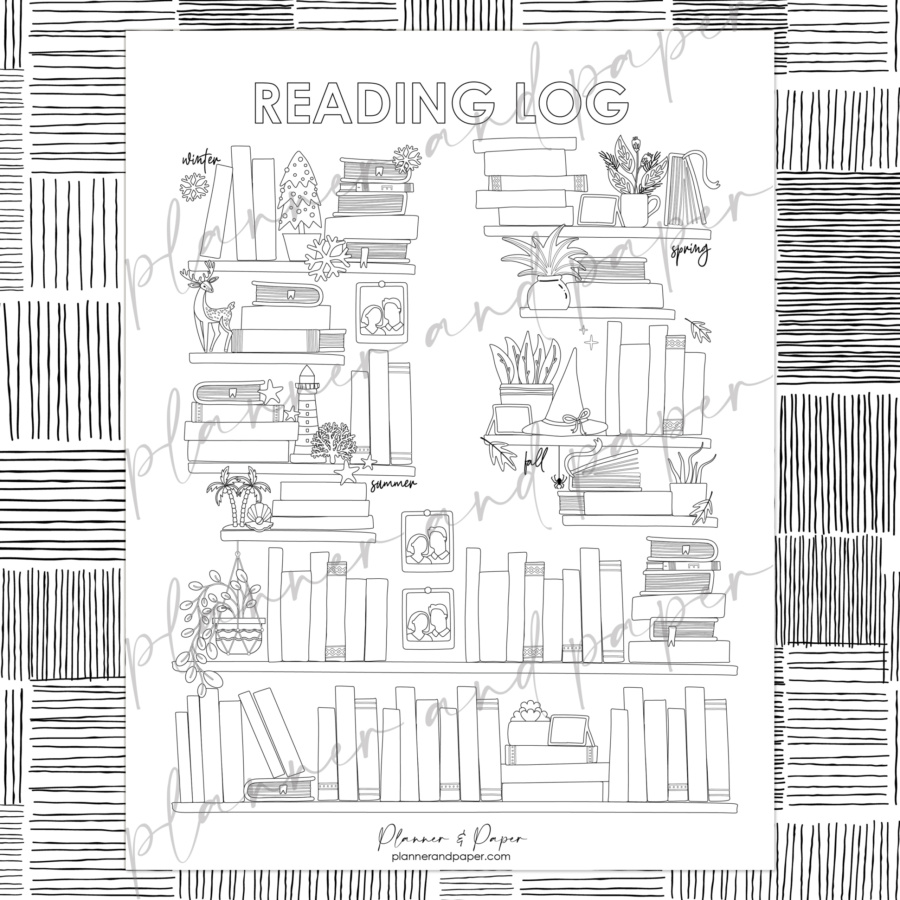 PRINTABLE |  Reading Log - Full Page Reading Tracker - Image 2