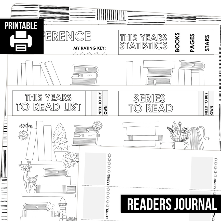 PRINTABLE |  Reading Journal Planner Insert