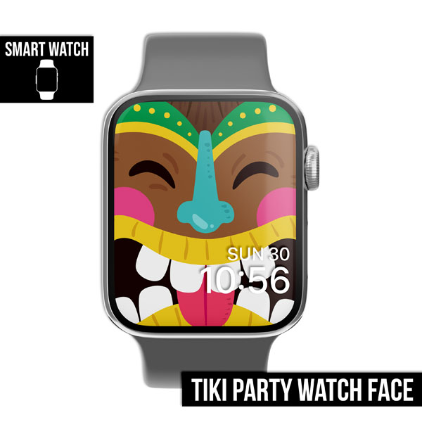 Tiki Party Smart Watch Face Wallpaper. This digital wallpaper is a great way to customize your smart watch face!