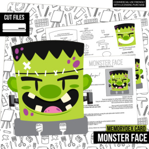 MEMORYDEX | Monster Face - MemoryDex, Paper Piecing Digital Die Cut File