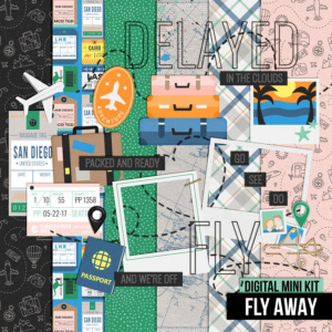 DIGITAL | Fly Away - Digital Scrapbook Mini Kit